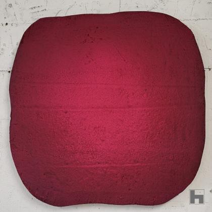 fuchsia pink organic form  37 x 37 cm