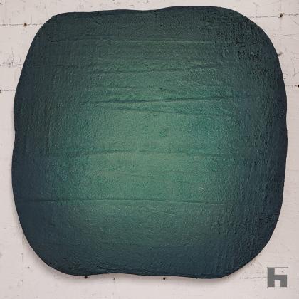 Green organic form 37 x 37cm