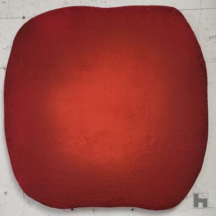 Vermilion Red organic form 37 x 37cm