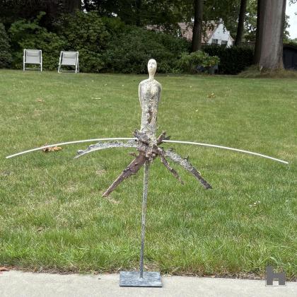 sculpture fer bronze et gypse