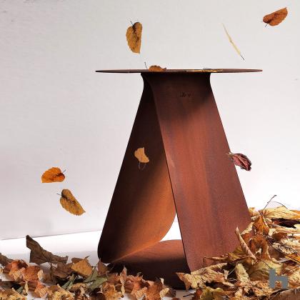 YOUMY round symmetrical design side table - corten