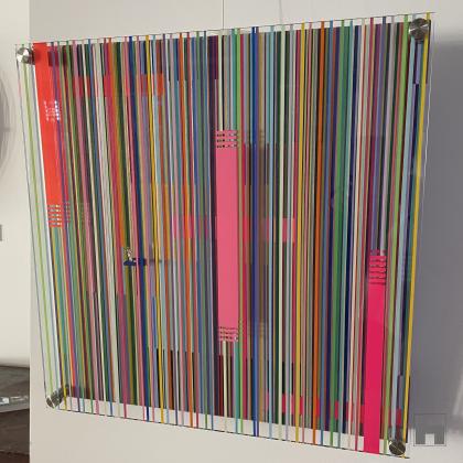 Olivier Ameye schilderij met lijnen 